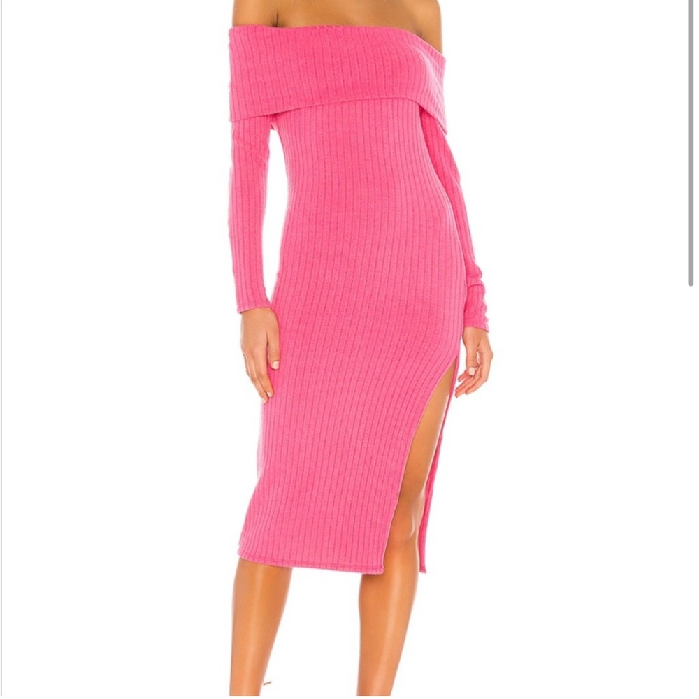 Revolve Lovers + Friends Pink Sweater Dress